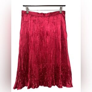 SUSAN BRISTOL Elegant Red A-Line Skirt with Sequins